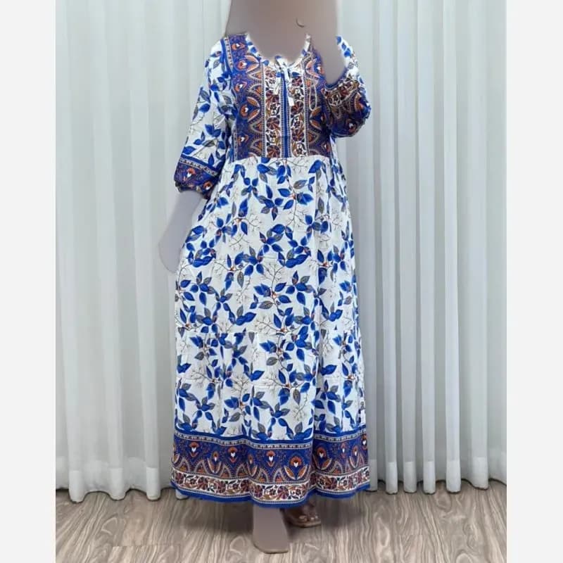ساحلی نخی حاشیه دار زنانه فری سایز خنک و راحت — تصویر ۲