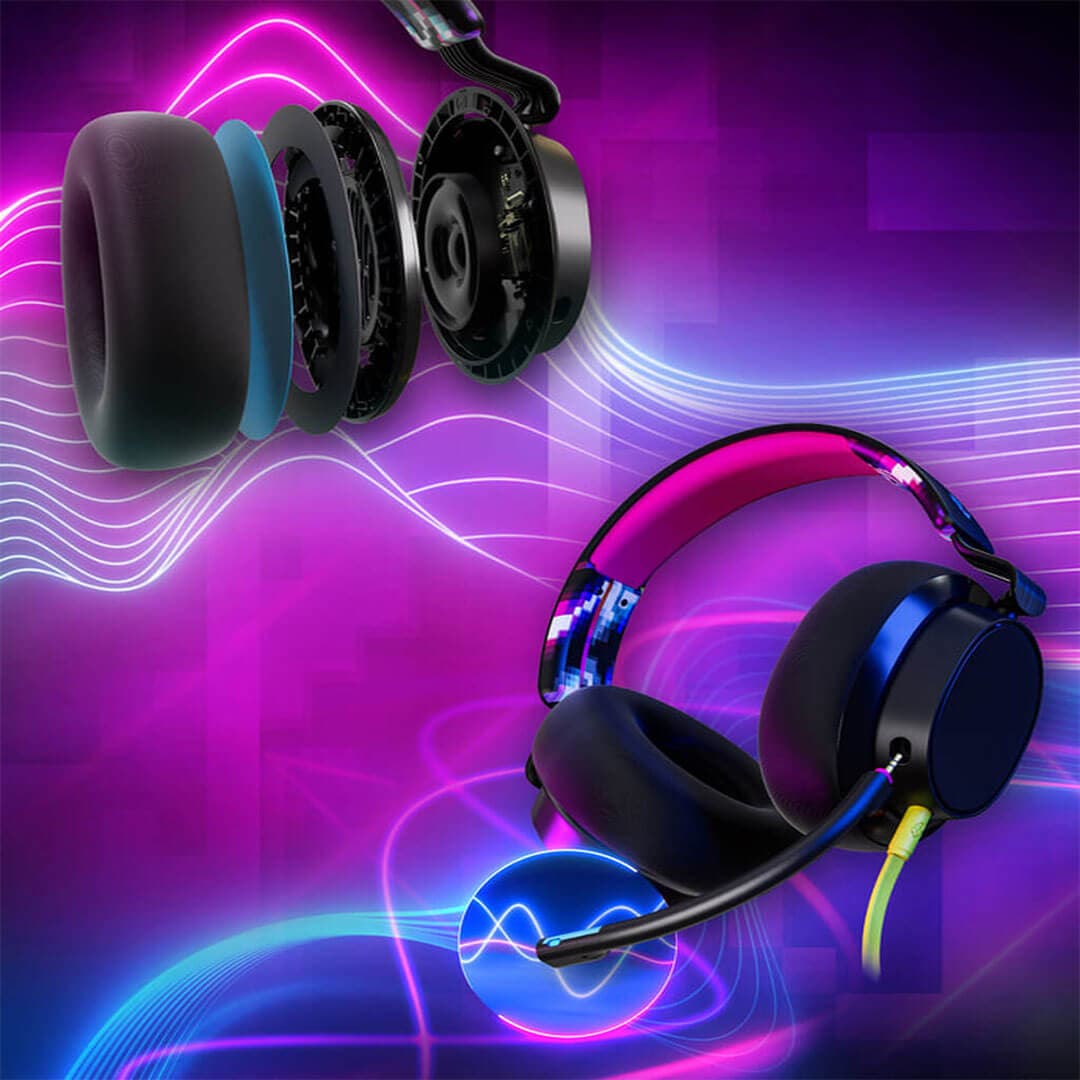 هدست Skullcandy SLYR – رنگ Digi-Hype سیاه — تصویر ۳