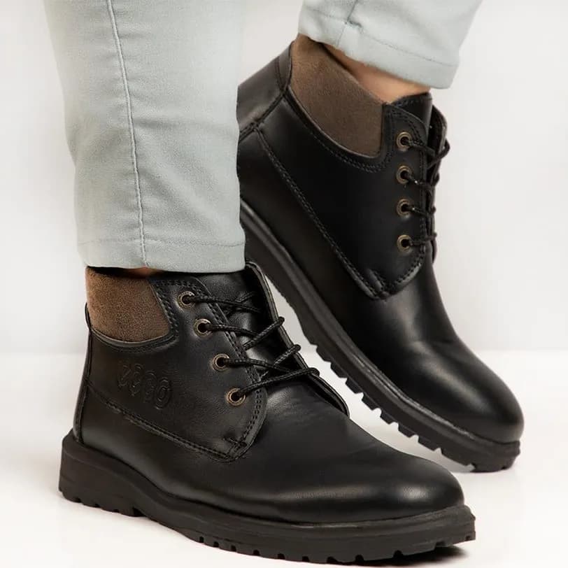 کفش نیم بوت مردانه Ecco مدل Black |زیره PVC مرغوب| سبک و راحت | طراحی ایدهآل اسپرت و زیبا|4 قسطی✅ — تصویر ۸