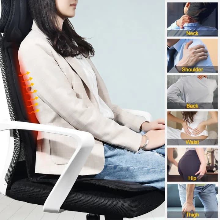 ماساژور تشکی و روکش صندلی آیجویر مدل 308D | شیاتسو کامل کمر با گرما — تصویر ۴