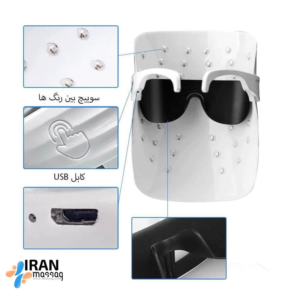 ماسک زیبایی و جوانکننده صورت JZC-M02-2: جوانی، شادابی و رفع آکنه با حسگر لمسی — تصویر ۴