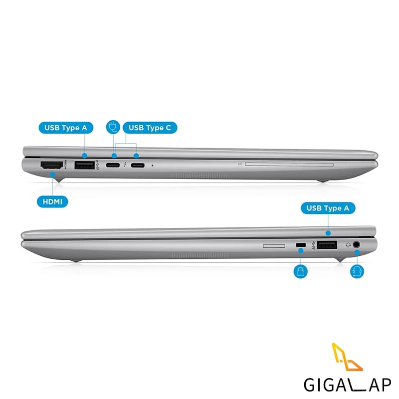 لپ تاپ HP ZBOOK FIREFLY 14 G10 مدل I7-1335U 16GB 1TB SSD 4GB RTX A500 14″ FHD TOUCH — تصویر ۳
