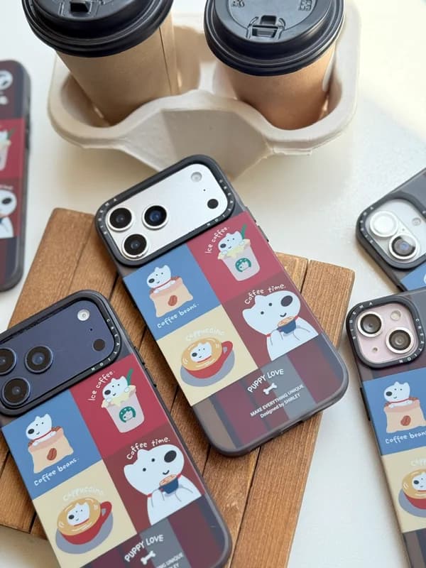 قاب طرح Puppy Love Coffee گوشی آیفون 16 پرو — تصویر ۷