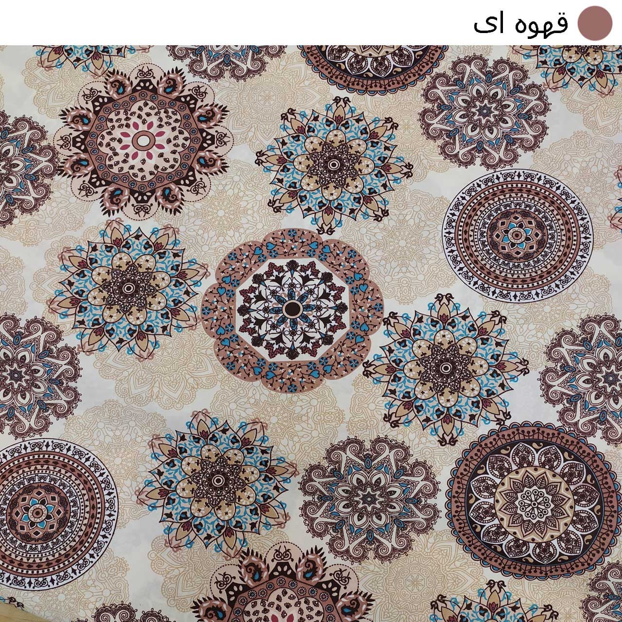 ملحفه تشک مهمان سندس مدل خورشیدی کد F02 سایز 195×100 سانتی متر — تصویر ۳