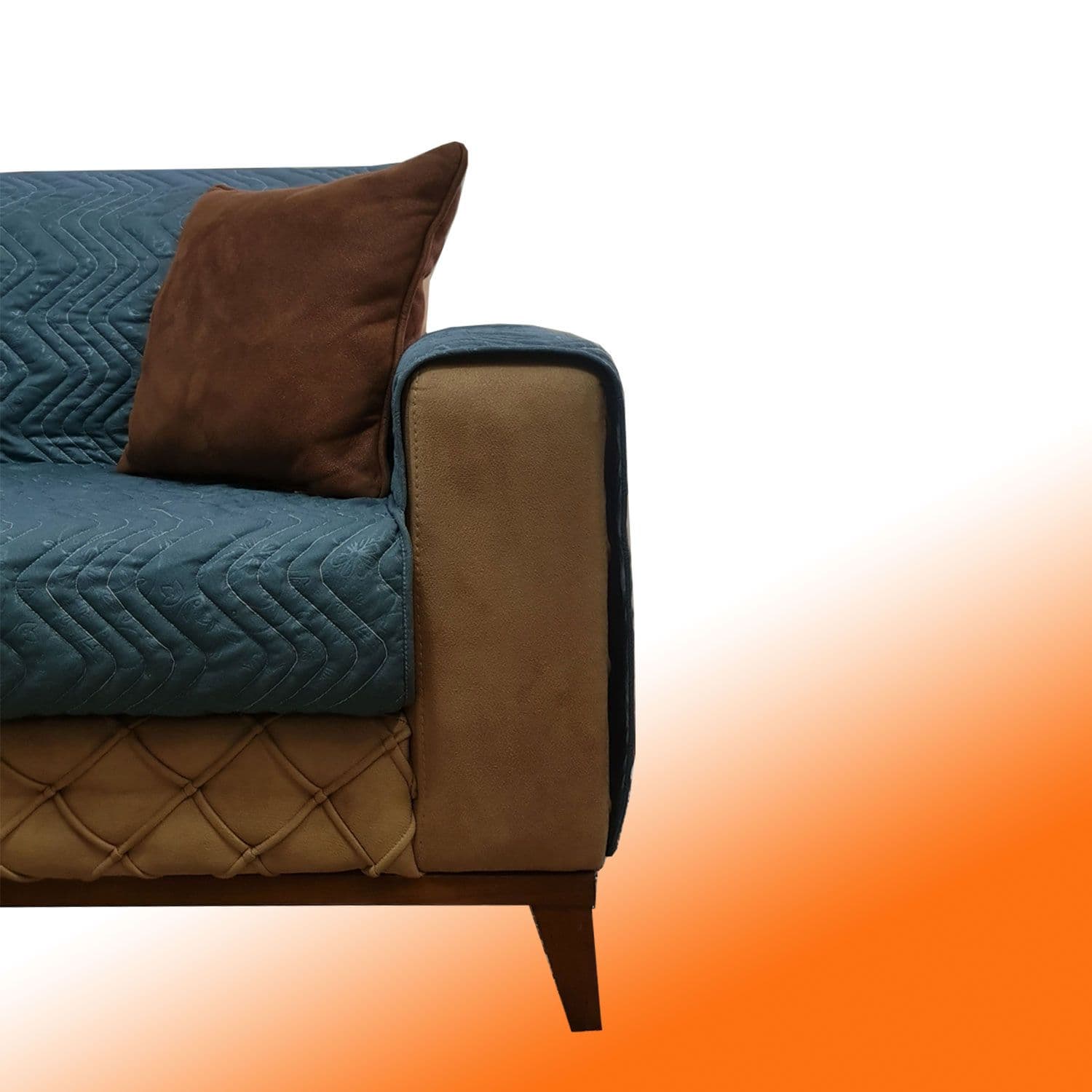 کاور مبل 7 نفره سندس مدل مارپیچ Large کد ER265 — تصویر ۳