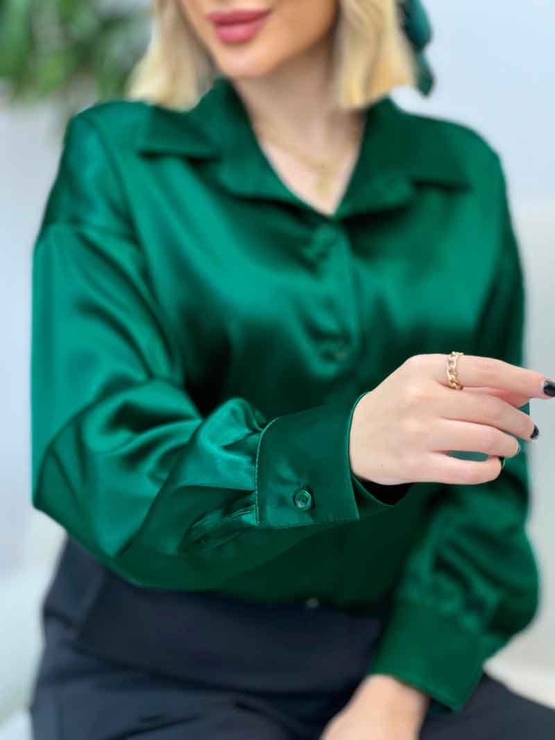 شومیز ساتن سلین کد 4546 — تصویر ۸