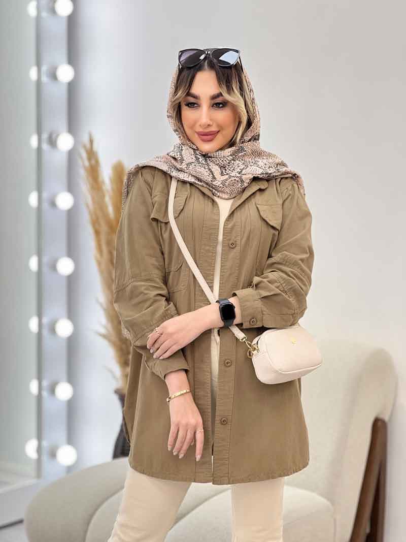 مانتو دو جیب پیله کد 4994 — تصویر ۲