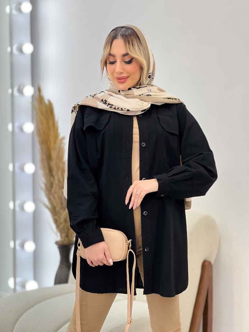 مانتو دو جیب پیله کد 4994 — تصویر ۳