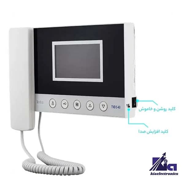 پکیج آیفون تصویری کارتی پنج واحدی تابا TVD-5-43 و پنل 1860 — تصویر ۶