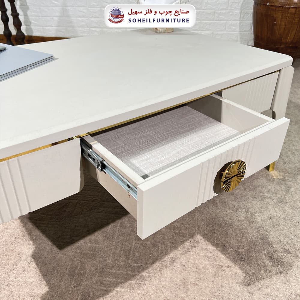 میز جلومبلی چوبی مدرن کشو دار مدل 0090 سهیل — تصویر ۴