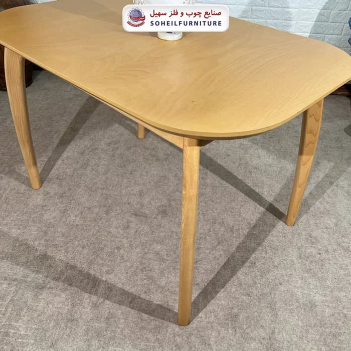 ست ناهارخوری چوبی ۴نفره و ۶نفره بوگاتی و صندلی ناخنی سهیل — تصویر ۳