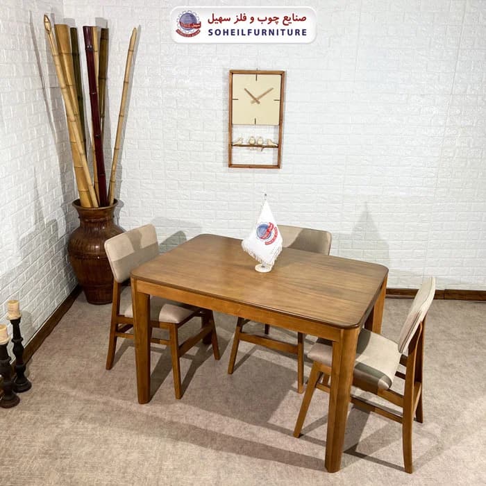 ست ناهارخوری چوبی ۴نفره و ۶نفره پیکاسو و صندلی هلنا سهیل — تصویر ۲