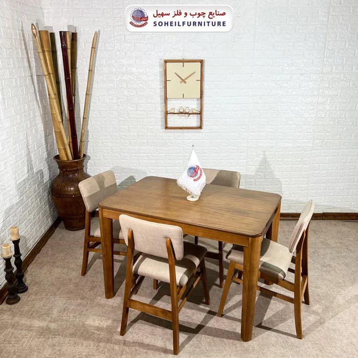 ست ناهارخوری چوبی ۴نفره و ۶نفره پیکاسو و صندلی هلنا سهیل — تصویر ۶