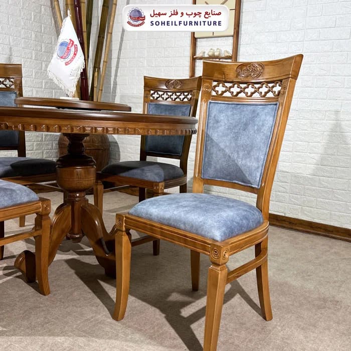 ست ناهارخوری چوبی ۴نفره و ۶نفره عروس و صندلی آرش سهیل — تصویر ۶