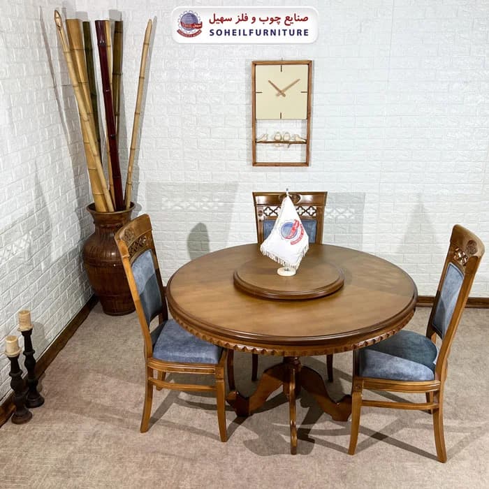 ست ناهارخوری چوبی ۴نفره و ۶نفره عروس و صندلی آرش سهیل — تصویر ۴