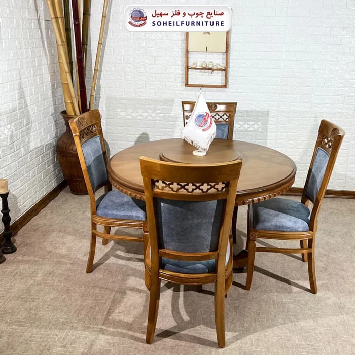 ست ناهارخوری چوبی ۴نفره و ۶نفره عروس و صندلی آرش سهیل — تصویر ۲