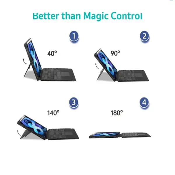 کیبورد کیس آیپد کوتسی مدل Coteci Magnet Keyboard for Ipad 10.2/10.5 64007 — تصویر ۳