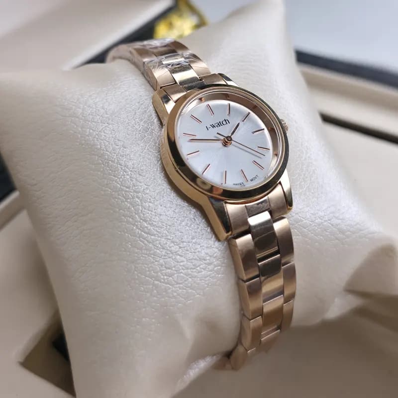 ساعت مچی زنانه آی واچ اورجینال ژاپن رزگلد نقره ای مدل 190208L — تصویر ۵