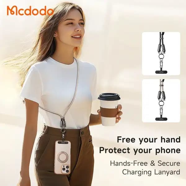 آویز موبایل و کابل شارژ تایپ سی به لایتنینگ 36 وات مک دودو مدل Mcdodo CA-6821 — تصویر ۶