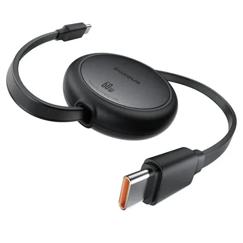کابل تبدیل USB-C به USB-C بیسوس مدل Basuse Free2Pull Mini 60W — تصویر ۴