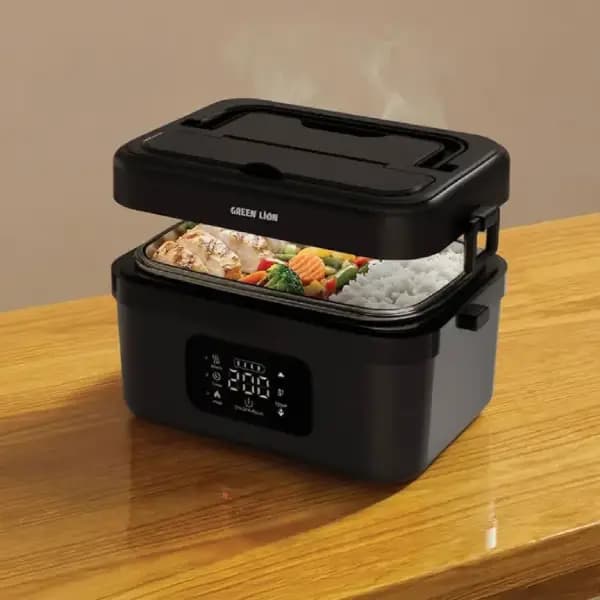 ظرف غذای الکتریکی شارژی گرین لاین مدل Green Lion Portable Lunch Box 1L GLB-30 — تصویر ۳