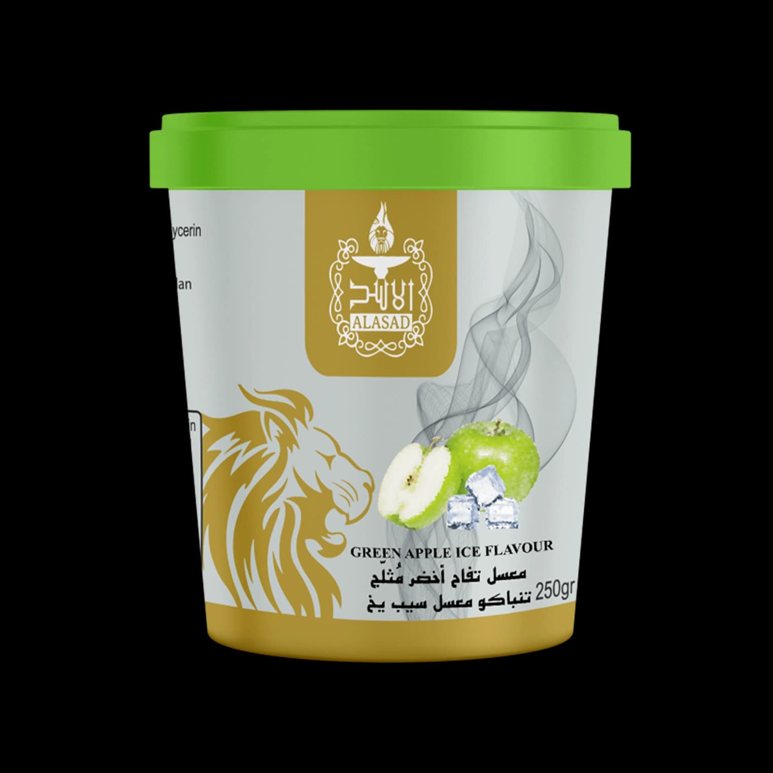 تنباکو قلیان الاسد سیب سبز یخ Alasad green apple ice hookah tobacco — تصویر ۲