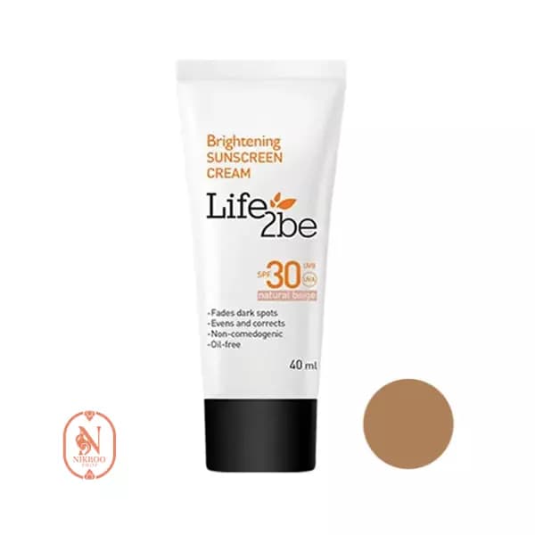 کرم ضدآفتاب و روشن کننده برای پوست چرب لایف توبی SPF30