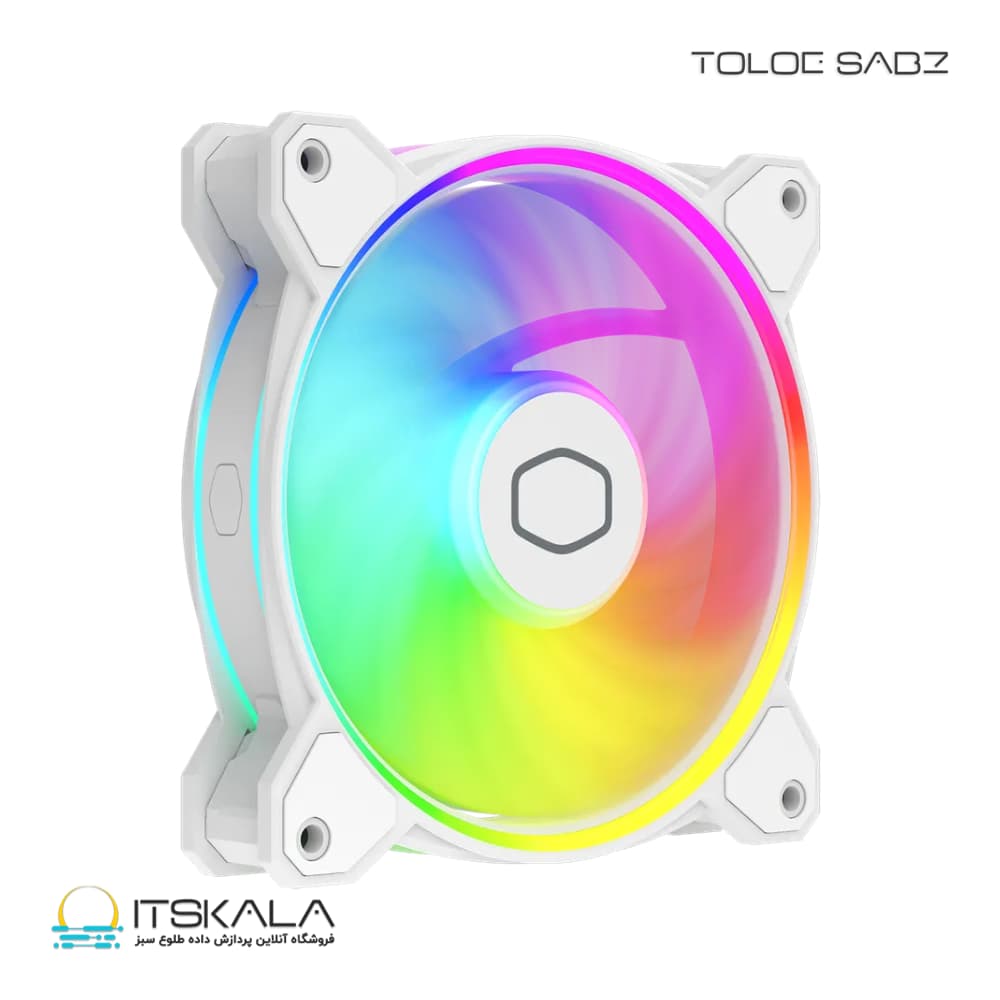 فن کیس Cooler Master مدل MASTERFAN MF120 HALO2 WHITE EDITION بسته سه عددی — تصویر ۲