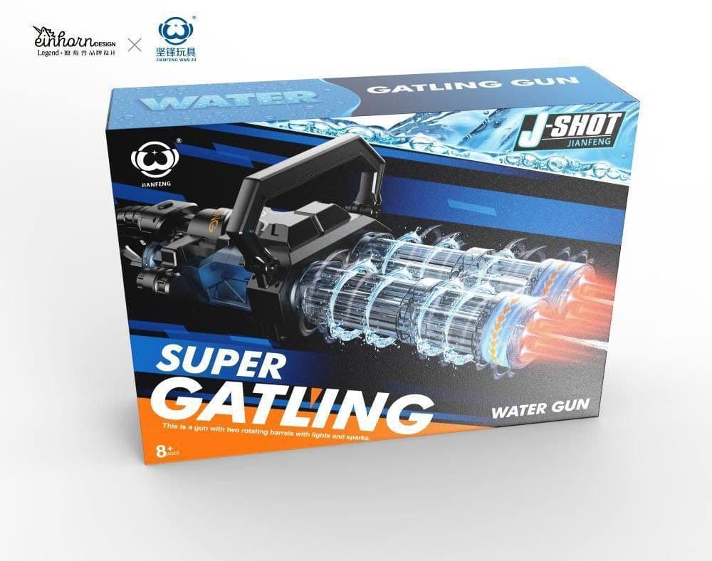 تفنگ آبپاش شارژی بزرگ دو لول حرفه ای مدل Water Gatling Gun کد JF005 — تصویر ۷