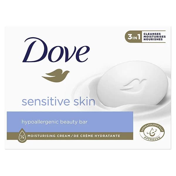 صابون داو کرمی دست و صورت سنستیو حجم 90 گرم