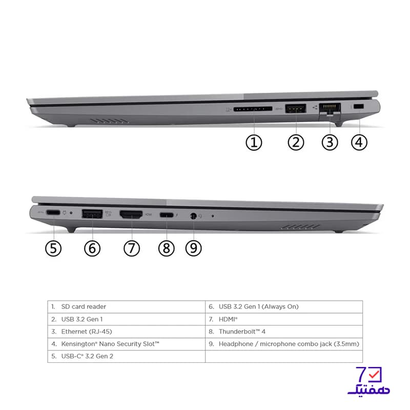 لپ تاپ 14 اینچی لنوو مدل Lenovo ThinkBook 14 G6 i5-13420H 8GB 512GB SSD INTEL — تصویر ۲