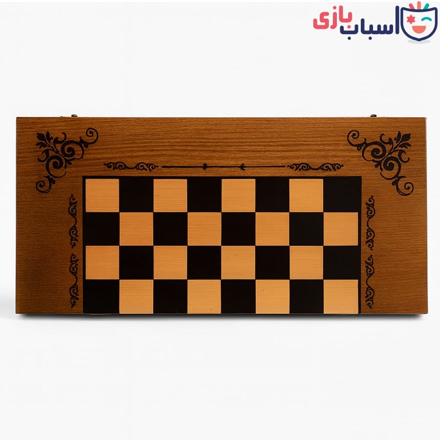 تخته نرد چوب گردو با روکش ملچ عرض 50 سانت — تصویر ۲