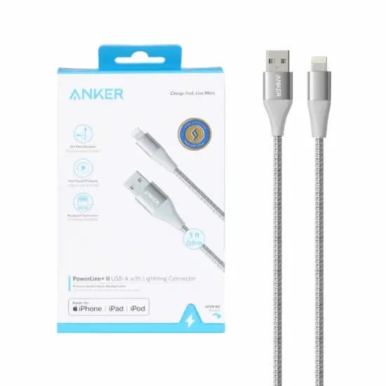 کابل تبدیل USB به لایتنینگ انکر مدل A8452 PowerLine II Plus طول 0.9 متر — تصویر ۳
