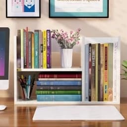 کتابخانه رومیزی نظم دهنده کتاب و لوازم التحریر — تصویر ۳