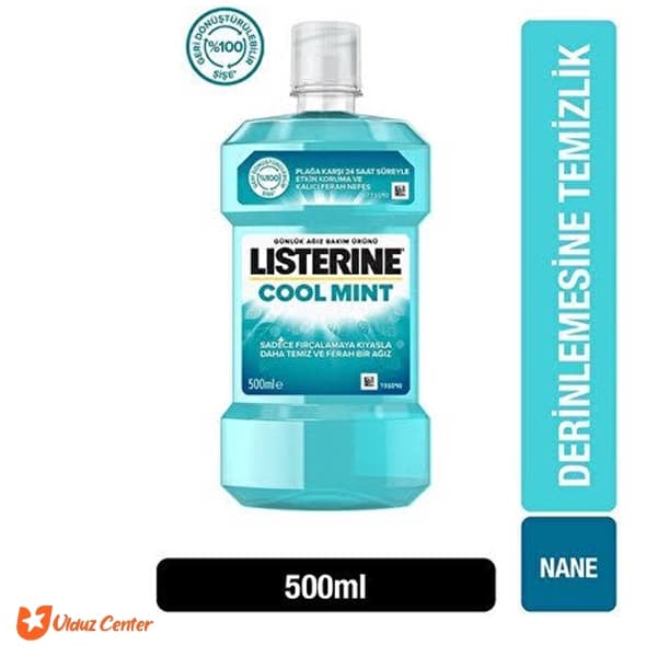 دهانشویه مصرف روزانه لیسترین مدل Cool Mint حجم 500 میل