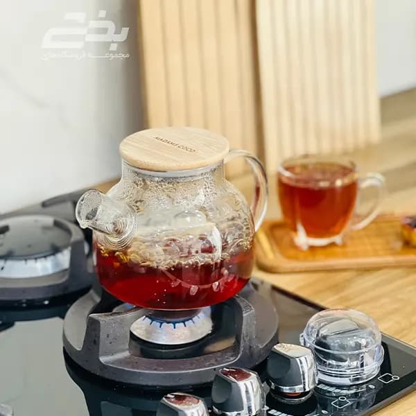 قوری 800 میل درب بامبو — تصویر ۲
