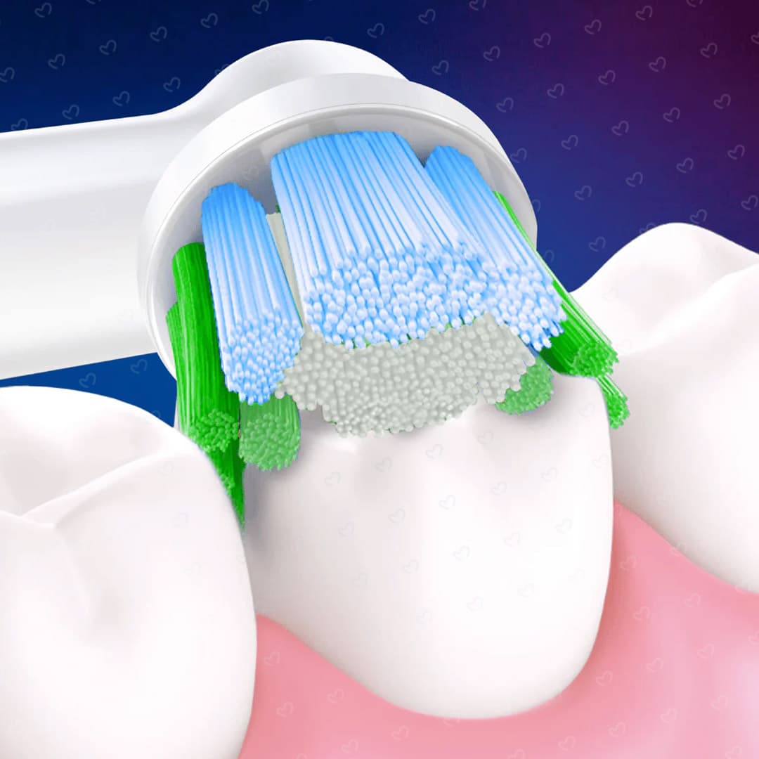 سری یدک مسواک برقی اورال بی مدل Precision Clean بسته 2 عددی — تصویر ۳
