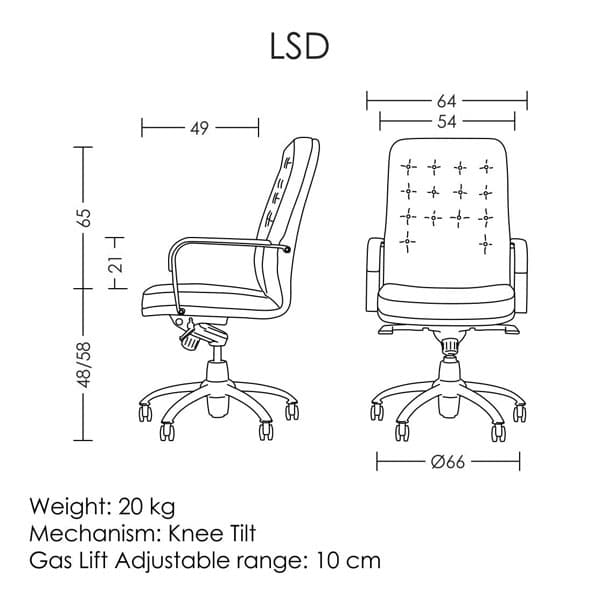صندلی معاونتی مدل LSD آرتمن — تصویر ۳