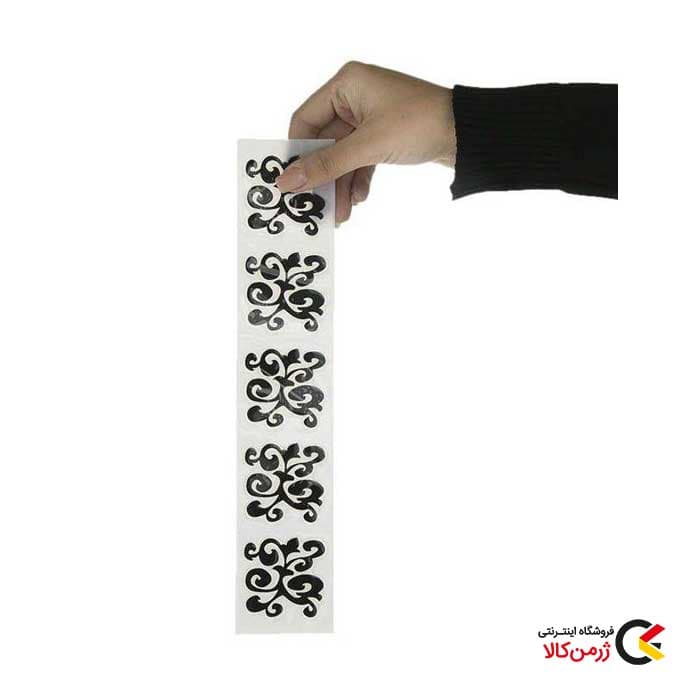 بسته 5 عددی بر چسب شیشه و کاشی طرح گل سیاه برند ونکو — تصویر ۲
