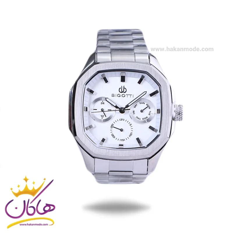 ساعت مچی بیگوتی مردانه فلزی چند ضلعی فول تایم BG.1.10625-1