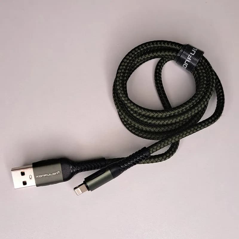 کابل شارژ USB به لایتنینگ 3A فست کانفلون DC33 طول 1 متر — تصویر ۴
