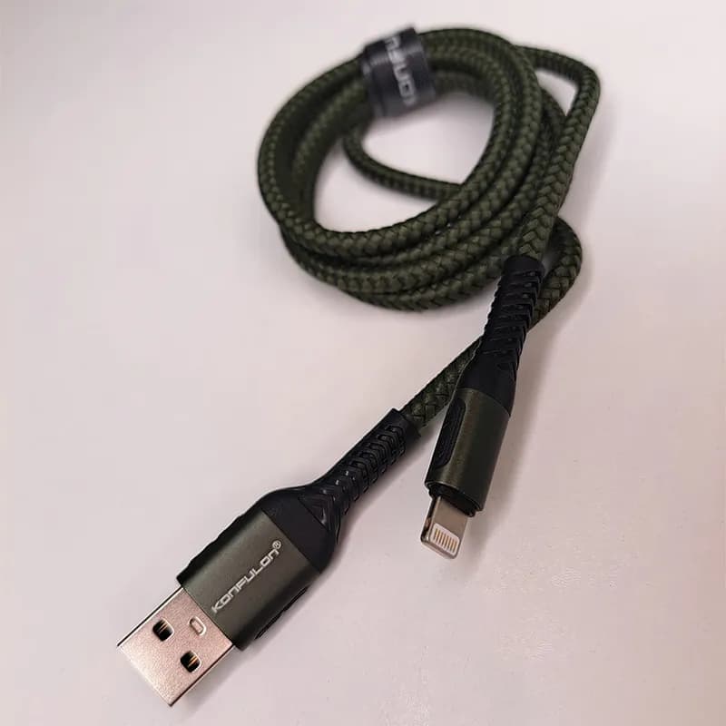 کابل شارژ USB به لایتنینگ 3A فست کانفلون DC33 طول 1 متر — تصویر ۵