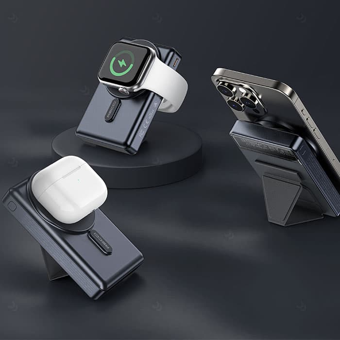 پاوربانک مگنتی 10000mAh رسی مدل RPB-W19 ARMOR — تصویر ۵