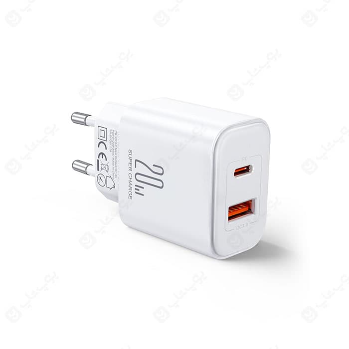 شارژر دیواری 20 وات جویروم مدل JR-TCF05 به همراه کابل type c — تصویر ۲