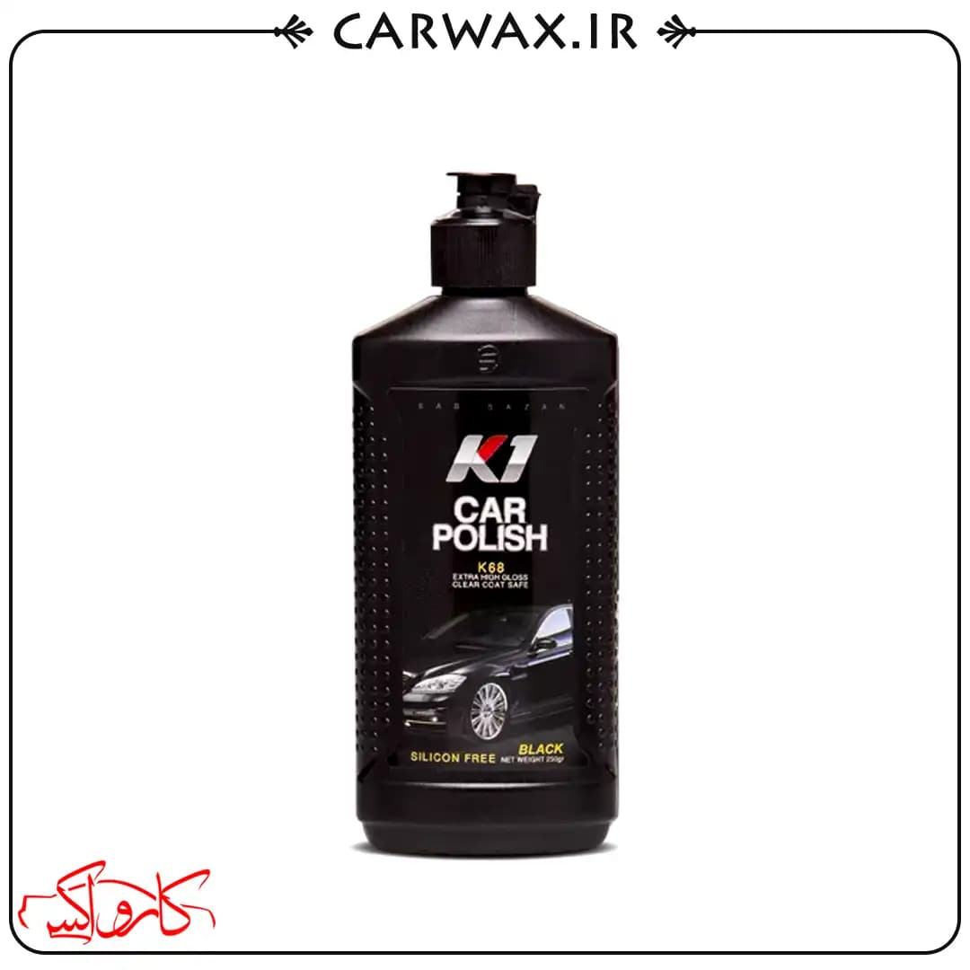 پولیش واکس مشکی 250 میلی لیتر K68 کیوان ساب سازان K1 Black Polish K68 250ml