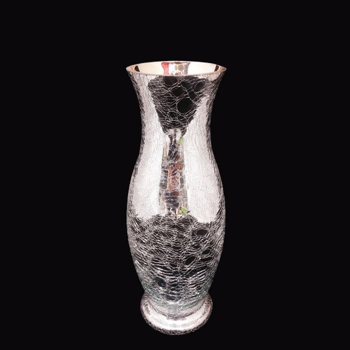 گلدان شیشه ای ماهور نقره ای کد IGF-147