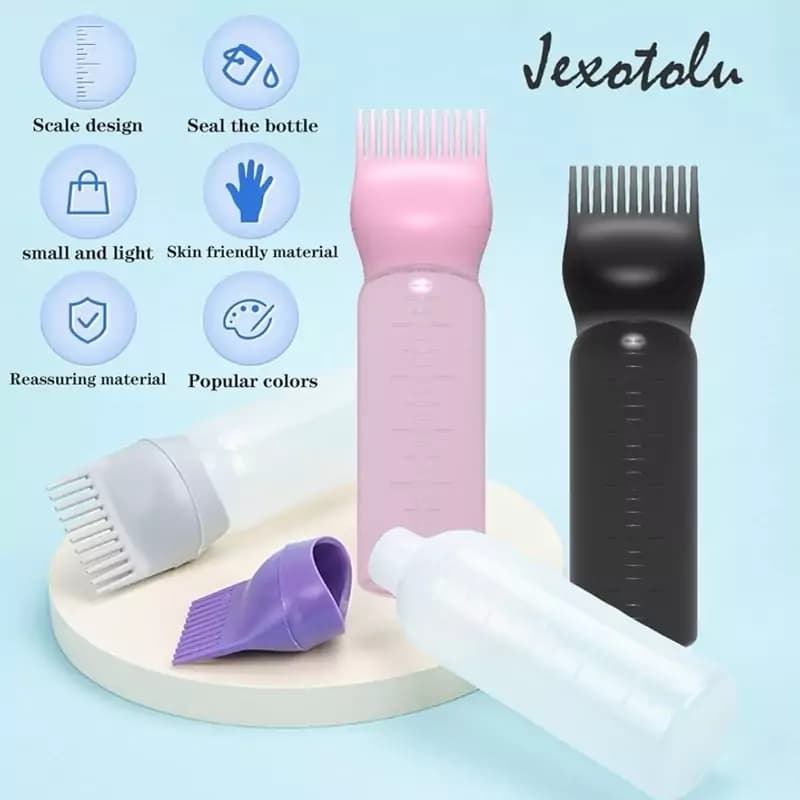 بطری اپلیکاتور رنگ مو شانهدار؛ ابزاری کاربردی برای رنگ و روغنتراپی مو — تصویر ۲