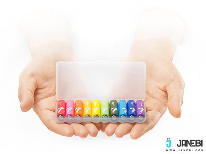 باتری نیم قلمی رنگین کمانی شیائومی Xiaomi Rainbow AAA Battery Pack Of 10 — تصویر ۶