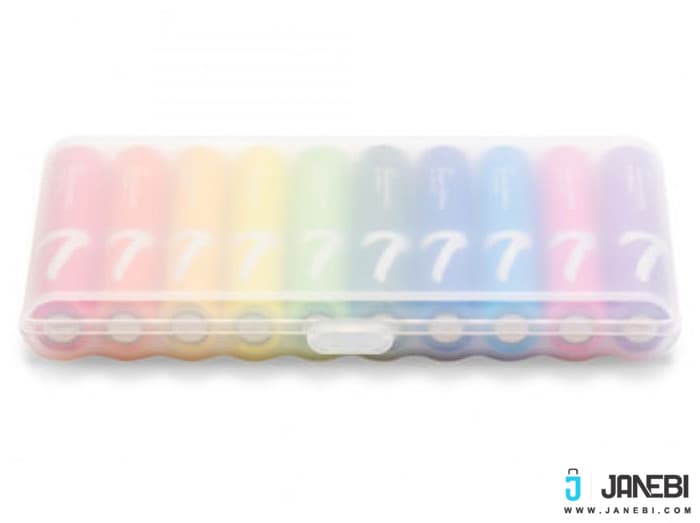 باتری نیم قلمی رنگین کمانی شیائومی Xiaomi Rainbow AAA Battery Pack Of 10 — تصویر ۸