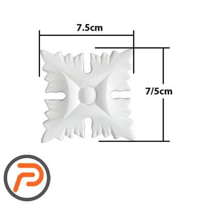 گل تزئینی طرح منبت pvc کد 591 — تصویر ۳